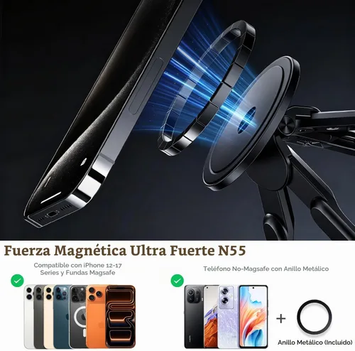 Vista 5 de 4-in-1 Portable Laptop Stand, Magnetic Tablet Phone Holder Mount Black
