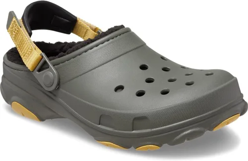 Vista 5 de Crocs - Zuecos unisex para adultos, todo terreno, con forro y correa de talón ajustable Oliva polvorienta