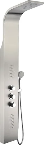 Vista 5 de ANZZI Sistema de Panel de Cabezal de Regadera Fontan Acero Cepillo 6 Chorros Turbo & Multifuncional Jet de Alta Presión + Lluvia + Combo