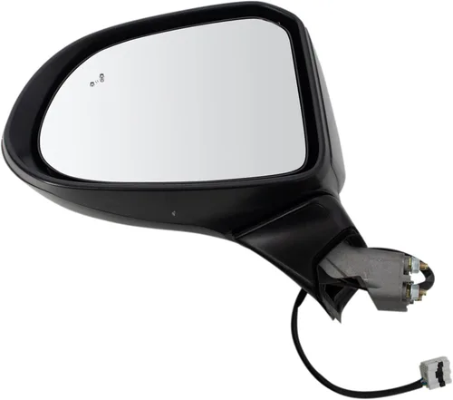 Vista 134 de TRQ Espejo plegable con calefacción eléctrica del lado del conductor con indicador de punto ciego pintura a juego negro liso compatible con Kia