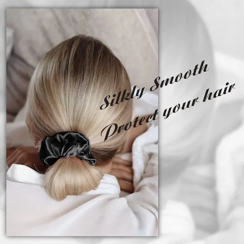 Vista 5 de OLESILK 100% seda de morera para dormir el cabello, ligas de seda para el cabello rizado encrespado y quebrantado, sin daños, soporte elástico