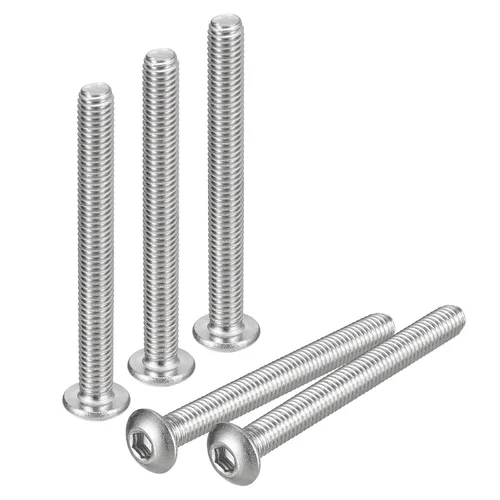 Vista 14 de Uxcell tornillos de cabeza de botón #8-32x1, 20 unidades, pernos hexagonales de acero inoxidable 304, tornillos de rosca completa con cabeza