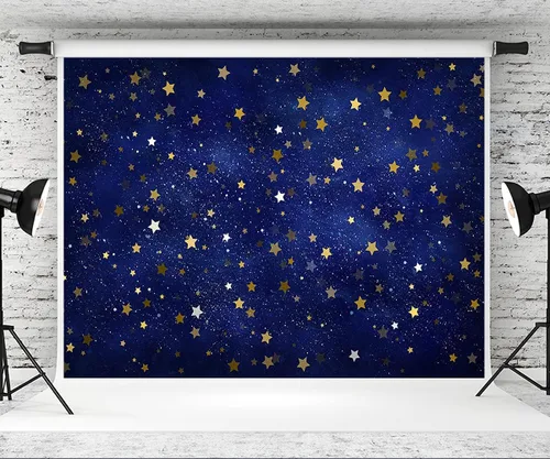 Vista 7 de Kate Telón de fondo de estrellas azules de 7 x 5 pies, fondo de fotos estrelladas por la noche, cielo nocturno, accesorios de estudio fotográfico