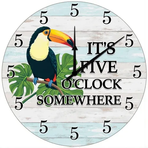 Vista 30 de Farmhouse Silent Wooden Wall Clock Non-Ticking Battery Operated 10" Retro Rustic Arabic Numerals Colorful Decorative Small Wall Clocks for Living