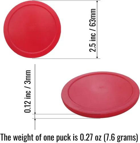 Vista 2 de 63mm Air Hockey Pucks, 3mm Thick, 7g