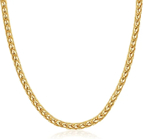 Vista 5 de PORI JEWELERS Collar de cadena de eslabones cuadrados de plata esterlina italiana de 0.098 in Rodio