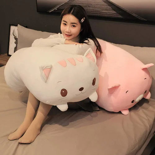 Vista 4 de Almohada de peluche de diseño de animales, para abrazar