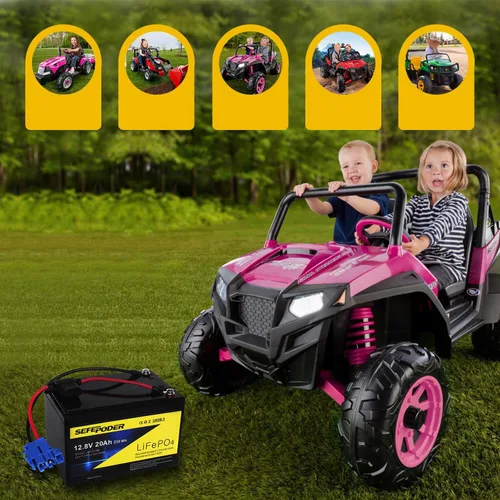 Vista 6 de SEFEPODER Batería de repuesto compatible con Peg Perego de 12 voltios, batería recargable Lifepo4 de 12 V, 20 Ah, BMS integrado de 40 A