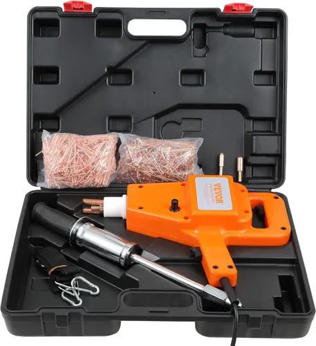 Vista 8 de VEVOR Kit de reparación de abolladuras de soldador de pernos, kit de soldador de pernos 5500, perno de soldadura por puntos de 800VA, kit de pernos