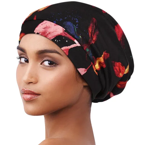 Vista 128 de Alnorm - Gorro con forro de satén y suave banda elástica para hombres y mujeres, talla única Se ajusta a la mayoría