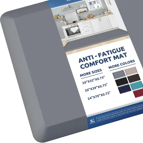 Vista 37 de KitchenClouds Alfombra de Cocina Acolchada Anti Fatiga 17.3"x28" Impermeable, Antideslizante, Alfombras de Pie y Comodidad para Escritorio/Piso