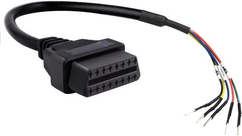 Vista 6 de iKKEGOL OBD OBDII OBD2 - Conector hembra de 16 pines K + CAN K Line Jumper Tester Cable universal Pigtail DIY Adaptador Mobley para motocicleta
