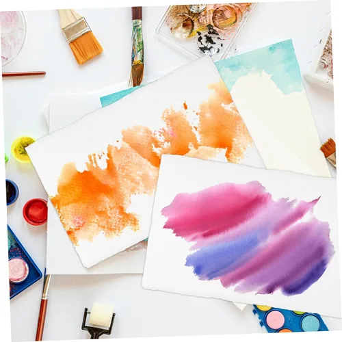 Vista 5 de ARTIBETTER 25sheets Cold Press Watercolor Paper Deckle Edges Blank Artist Paper for Painting Sketching and Card Making Versatile Use for All Skill