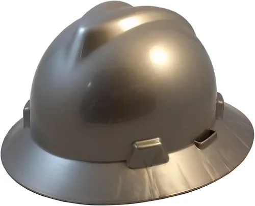 Vista 4 de MSA V-Gard - Sombreros de ala completa con suspensiones FasTrac III con práctica bolsa de mano