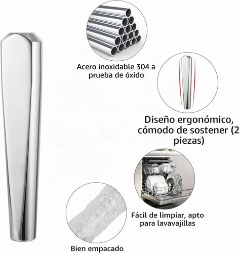 Vista 3 de 2 manijas para grifo de cerveza de acero inoxidable 304