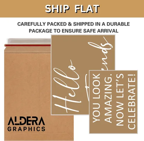Vista 8 de Aldera Graphics Calcomanía de espejo para selfie para boda, diseño de Hello Friends Now Let's Celebrate - Vinilo negro rectangular para boda