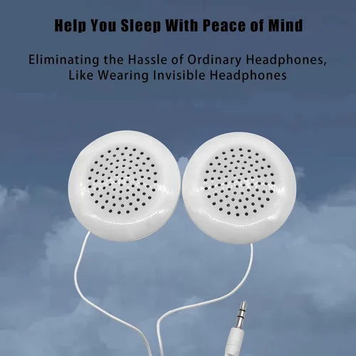 Vista 8 de Altavoz de almohada, 0.138 in, mini altavoz portátil estéreo con 2 altavoces estéreo de alta fidelidad para teléfono MP3, CD portátil