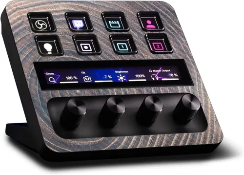 Vista 21 de MightySkins - Piel de fibra de carbono compatible con Elgato Stream Deck + Marble Magma Acabado de fibra de carbono texturizado protector