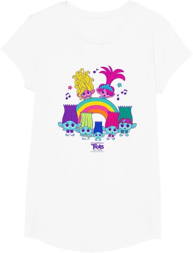 Vista 15 de Camiseta DreamWorks Trolls Band Together BroZone Poppy Viva Rainbow Negro