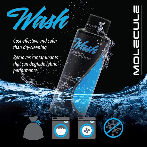 Vista 2 de Molecule Wash Cuidado de Ropa Deportiva de Alto Rendimiento Limpia, Brilla y Refresca Trajes de Carrera y Telas Técnicas 16 Onzas