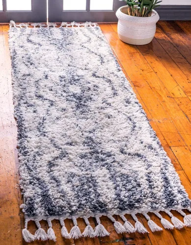Vista 11 de Unique Loom Hygge Shag Collection - Alfombra rectangular de 2 pies 2 pulgadas x 3 pies 1 pulgada, color negro y blanco/gris