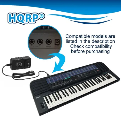 Vista 7 de HQRP Adaptador de CA/fuente de alimentación compatible con Casio CTK-611 / CTK611 / CTK-620L / CTK620L reemplazo de teclados [listado UL] Plus HQRP