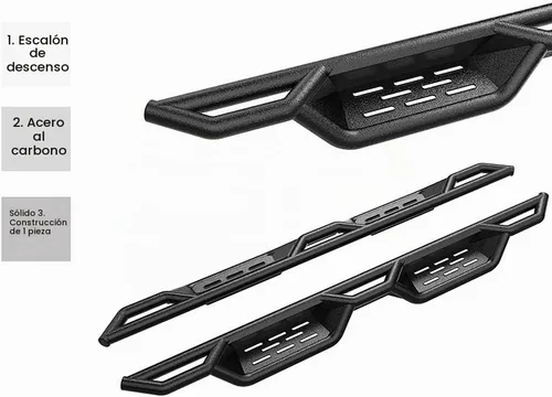 Vista 3 de APS Estribos tubulares negros de 6 pulgadas estilo desplegable, barras Nerf compatibles con Toyota Tacoma 2005-2023 doble cabina de tripulación