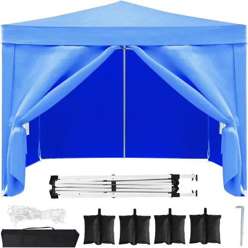 Vista 11 de 10x20 Azul Carpa Plegable para Exterior con 6 Paredes Laterales, Carpa para Bodas y Fiestas al Aire Libre Resistente al Agua para Fiestas UV50