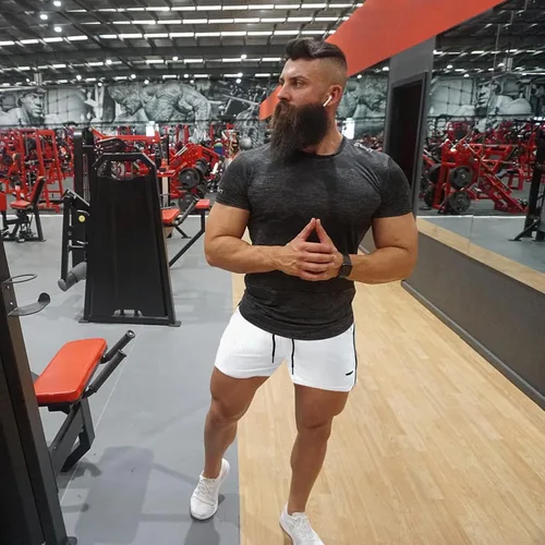 Vista 5 de TEZO Pantalones cortos de entrenamiento para hombre, 5 pulgadas, para gimnasio, atletismo, correr, entrenamiento, de secado rápido, pantalones