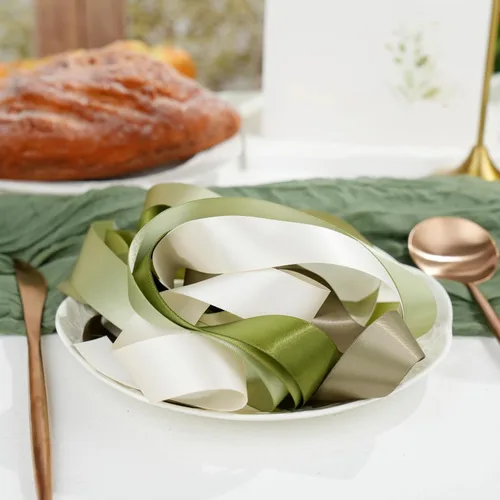 Vista 7 de Sage Green Satin Ribbon 1 Inch x 60 Yards, 6 Rolls Sage 1