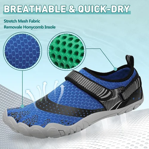 Vista 3 de SAGUARO Zapatos de agua para hombre y mujer, secado rápido, para natación, surf, playa, kayak, zapatos descalzos, puntera ancha