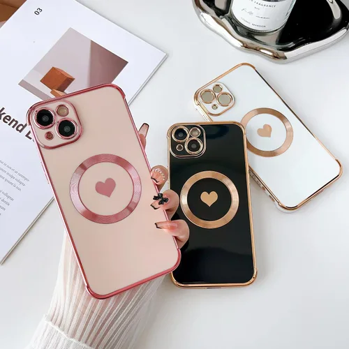Vista 7 de Para iPhone 15 Funda de silicona a prueba de golpes lindo diseño suave de silicona cámara de protección de corazón encantador fundas para iPhone 15