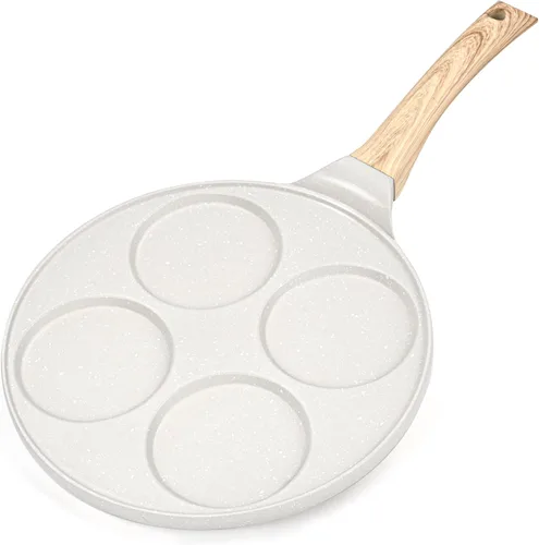 Vista 7 de Sartén para panqueques apta para todas las estufas, 4 tazas, para panqueques, antiadherente, con revestimiento libre de PFOA, mini sartén