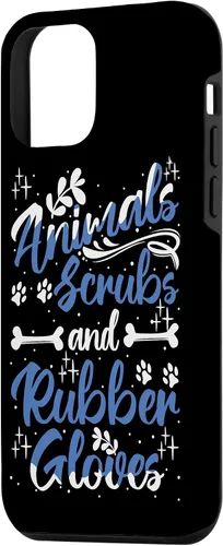 Vista 2 de Funda para iPhone 12 mini animales exfoliantes guantes de goma para asistente veterinario