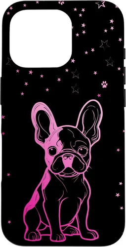 Vista 20 de Funda para iPhone 16 Bulldog francés con patrones abstractos para amantes de los perros