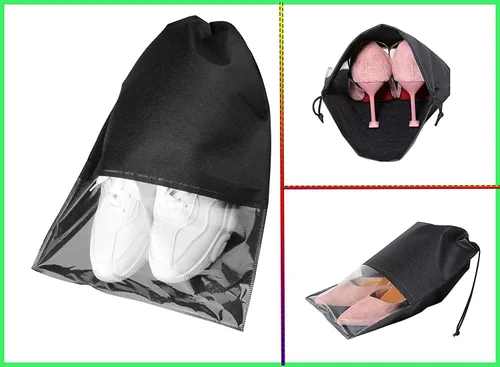 Vista 2 de Bolsa de zapatos no tejida de 12 piezas portátil para zapatos de viaje, bolsa de almacenamiento para viajes y almacenamiento, organizador de bolsa