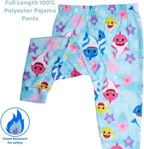 Vista 4 de Nickelodeon Conjunto de pijama de tiburón bebé, ropa de dormir de 2 piezas para niños pequeños y niños pequeños, 2T - 4T, Multi