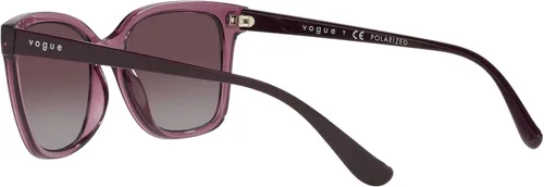 Vista 5 de Vogue Eyewear Woman Sunglasses Transparent Grey Frame, Grey Gradient Dark Blue Lenses, 54MM