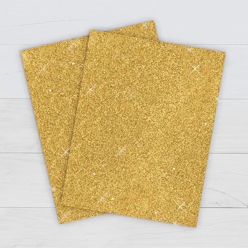Vista 2 de PrintWorks - Cartulina imprimible con purpurina dorada sin desprendimiento, 8.5 x 11 pulgadas, 15 hojas, papel con purpurina dorada de 104 libras