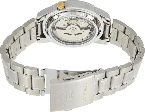 Vista 3 de SEIKO Reloj automático para hombre con esfera blanca serie 5 SNKK07J1, Moderno