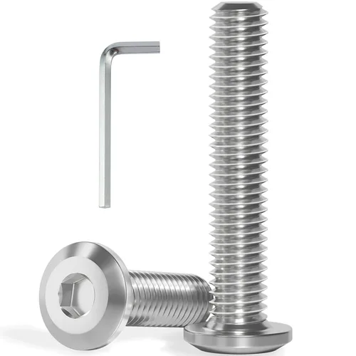Vista 33 de VGBUY M6-1.0 x 8 mm 100 piezas Tornillos de cabeza plana con casquillo hexagonal, 304 de acero inoxidable 18-8, rosca completa, llave hexagonal