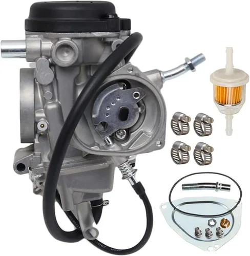 Vista 4 de Kit de carburador para Yamaha Big Bear Wolverine Kodiak Grizzly 400 YFM 400 YFM400 2000 2001 2002 2003 2004 2005 2006 ATV, con filtro de combustible