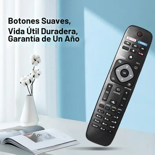 Vista 5 de NH500UP - Control remoto universal de repuesto compatible con Smart TV LCD LED 4K UHD Smart TV Philips