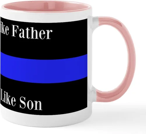 Vista 73 de CafePress Taza de café de cerámica de 11 oz (11.0 fl oz) de Police Mom