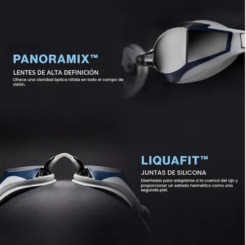 Vista 4 de TYR Stealth-X Performance - Gafas de natación de bajo perfil Dorado/Negro