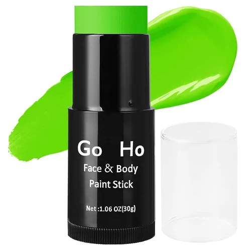 Vista 25 de Go Ho Barra de Pintura Facial Verde Amazon Mezclable en Crema (1.06 Oz), Pintura Corporal Verde Amazon de Cobertura Completa para Adultos y Niños