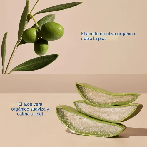 Vista 4 de Mustela Agua limpiadora micelar orgánica certificada, limpiador de agua natural sin enjuague con aceite de oliva y aloe vera, para bebés, niños