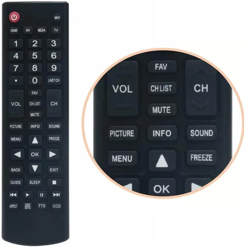 Vista 3 de ONA50UB19E05 ONC50UB18C05 Control remoto apto para televisores LED ONN 4K Ultra HD (2160P) UHD