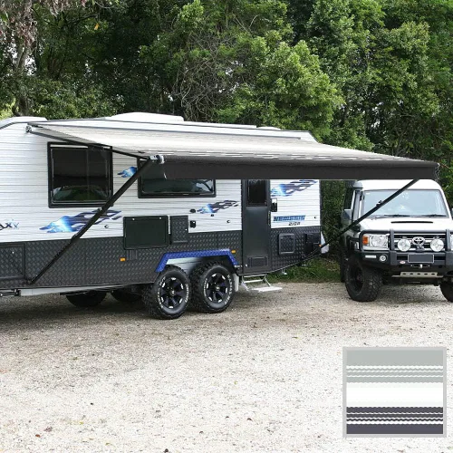Vista 8 de Suncode Toldo de vinilo de alta calidad para autocaravana, 11 pies, repuesto para toldo de cámper, tira azul