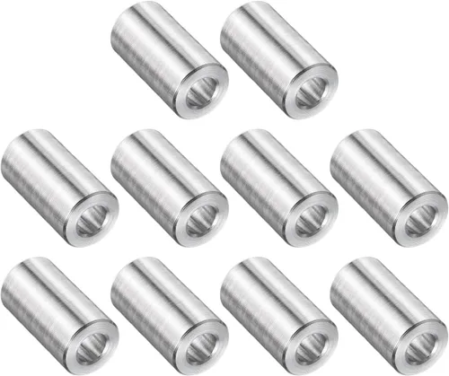 Vista 66 de uxcell 10 piezas de espaciador de acero inoxidable de 3/8" de diámetro interno x 3/4" de diámetro exterior x 1" de longitud, espaciador de rosca